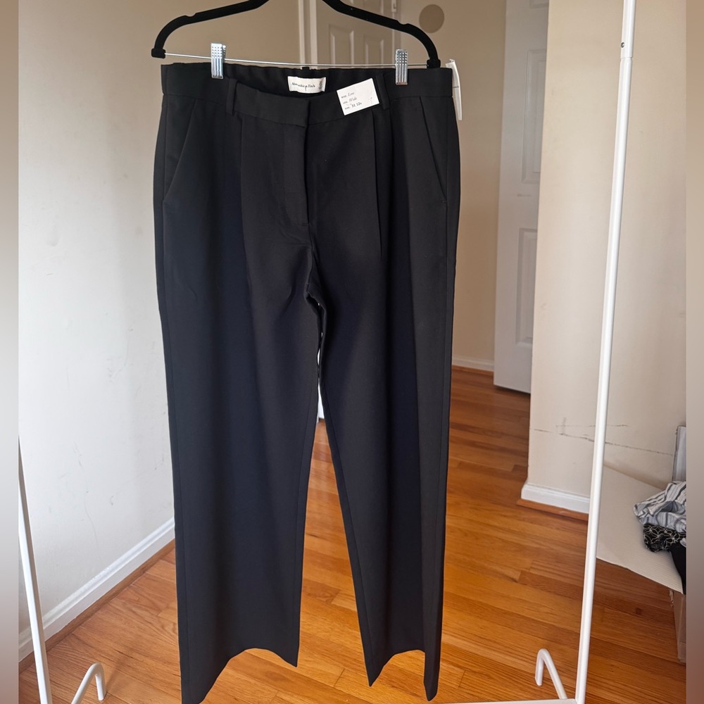 NWT A&F sloane low rise tailored wide leg pants